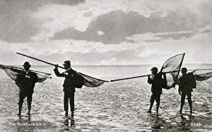 Mudflats: Yorkshire Shrimpers with their nets