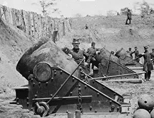 Mortars: Yorktown, Virginia. Battery No. 4 mounting 13-inch mortars