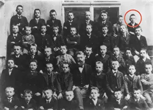 Tyrants: Young Adolf Hitler (red circle) with classmates
