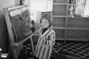 Furnished: Young artist at the community kindergarten