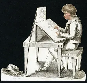 1810s: A Young artist copying a Classical Figure