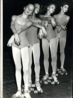 Garnier: Young ballet dancers on roller skates, Paris Opera