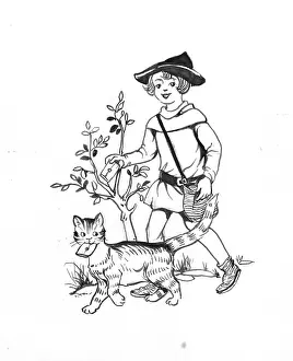Storycard: Young boy and cat storycard