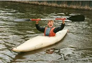 Lifejacket: Young boy in kayak, Longridge Centre