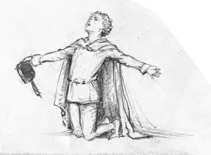 Cloaks: A young boy kneeling down and looking to the heavens