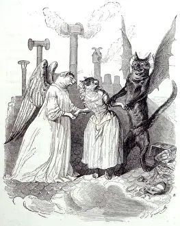 Grandville: Young cat (humanised) torn between Good and Evil
