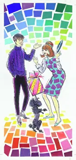 Barnett: Young couple dancing with poodle