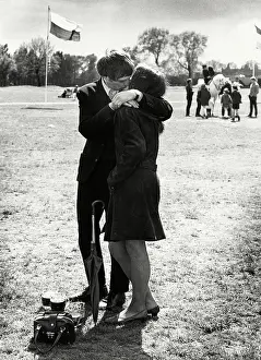 Shirley Baker: Young couple embracing, Birmingham