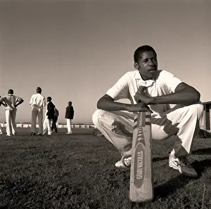 Squats: Young cricket player in Gugulethu
