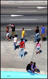 Cubans: Young Cubans dancing in the street