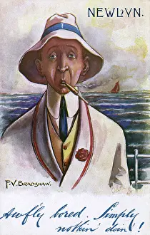 Venner: Young gent - bored at Newlyn, Cornwall