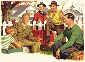 Neighbors: Young G.I. in Uniform talks with Neighbors