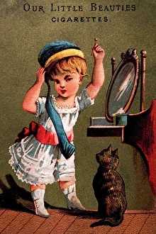Ginter: Young Girl With Cap and Cat