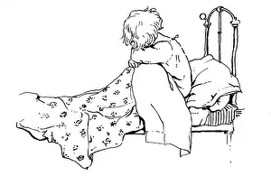 Lamplighter: A young girl crying in bed
