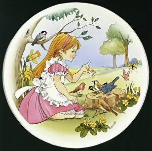 Pinny: A young girl feeds the birds