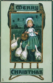 Jane Gordon Clark: Young Girl with Geese