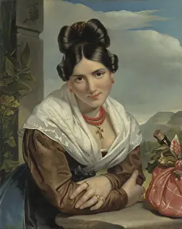Coiffed: A Young Girl Reposing