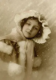 Belle Elise Collection: Young girl out in the snow