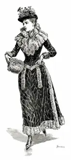 Buff: Young lady ice skating 1890