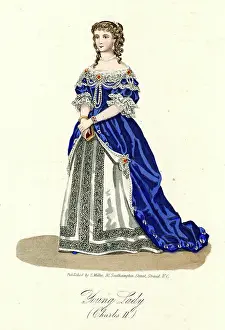 Satin: Young lady in the time of Charles II