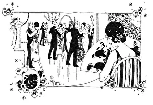 Peto: Young lady watching the couples dancing at a Grand Ball