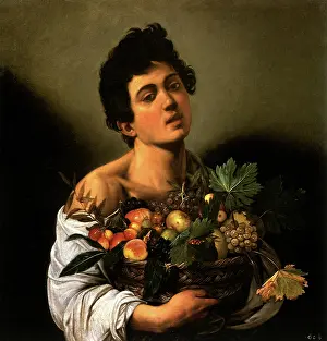1590s: Young Man with a Basket of Fruit, by Caravaggio