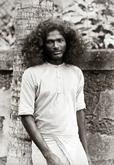 Ceylon: Young man, Ceylon, (Sri Lanka), circa 1880s