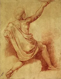 Drape: Young Man with Cup, by Raphael