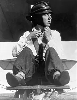 Sailplane: Young man in a sailplane in Germany, 1933