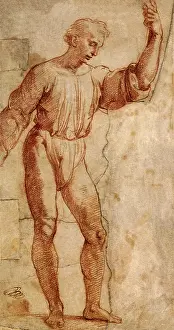 1517: Young man standing, by Raphael