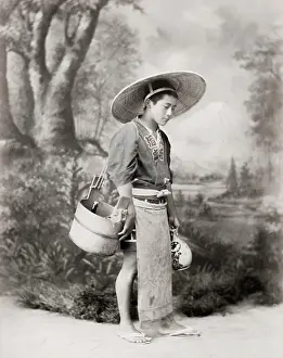 Flask: Young man with wine flask, Japan
