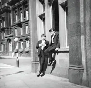 Belisha: Young men on a Liverpool street
