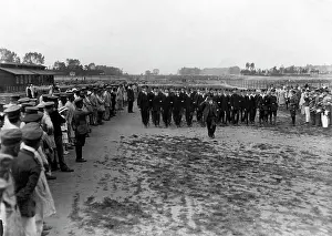 Agers: Young men at a premilitary exercise, 1915