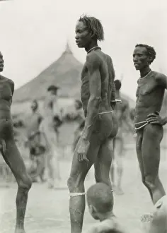 Bahr: Young men during the preparations for the dance