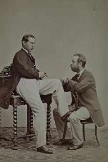 Thonet: Two young men one sitting on a Thonet