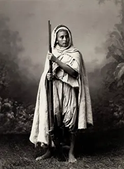 Buidling: Young North African soldier with his gun