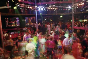 Dancewear: Young people at a disco, Cornwall