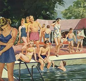 Socializing: Young People at Pool