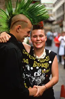 Mohican: Young Punk couple 1990s