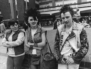 Distinctive: Young punks at a shopping centre