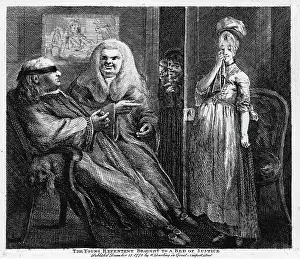 Blindfolded: The Young repentent brought to a bed of justice