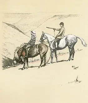 Ratcatcher: Two young riders, Cloutsham Farm, Exmoor, Devon