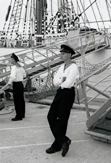 Rigged: Two young Russian sailors on the deck of a ship