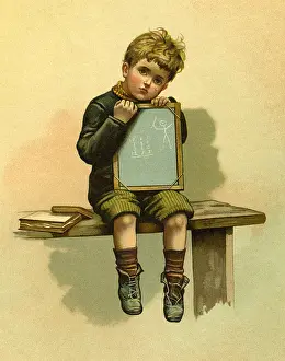 Nisters: Young scholar with a slate