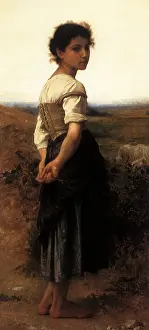 Clasped: Young Shepherdess, by Bouguereau