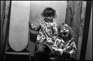 Pyjamas: Young sisters in pyjamas