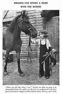 Knits: Young stable hand, circa 1941