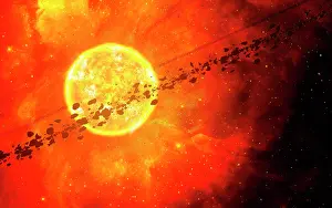 Cosmic: A young star circled by debris
