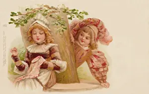 Embroidering: Young sweethearts
