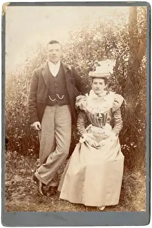 Turnups: Young Victorian couple in an outdoor setting